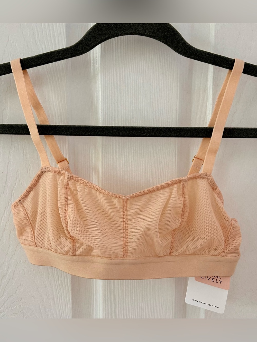 Lively Peach Mesh Bralette